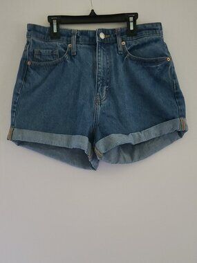 WILD FABLE HIGHEST RISE MOM SHORTS SIZE 8/ 29 R ''HAPPY'' BLUE JEAN